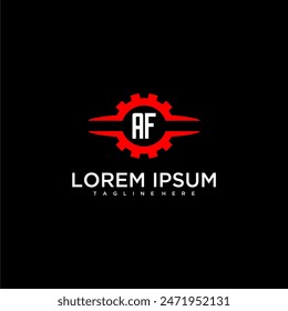 AF initial monogram for automotive logo design vector