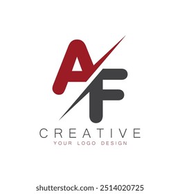 AF initial monogram with letter creative logo