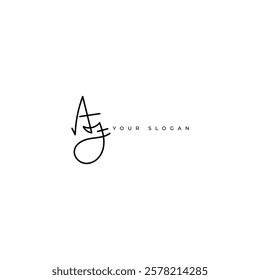 Af initial signature logo vector design
