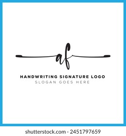 AF initials Handwriting signature logo. AF Hand drawn Calligraphy lettering Vector. AF letter real estate, beauty, photography letter logo design.