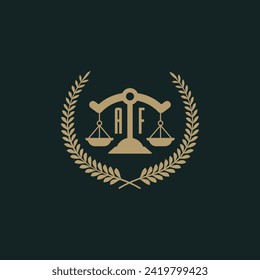 AF initials for law firm logo icon design vector image