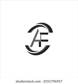 AF-Initialen Logo auf schwarz-grauem Hintergrund