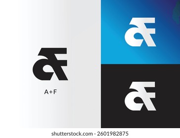 AF Initials logo design Initial Letter Logo design modern logo