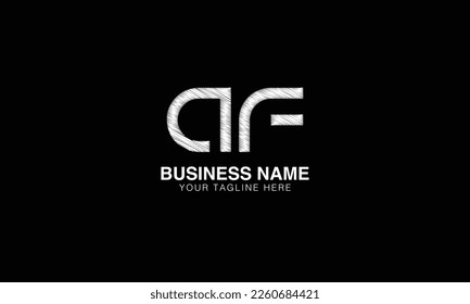 AF initials monogram letter text alphabet logo design
