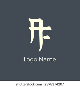 AF letter abstract monogram initial letter logo design