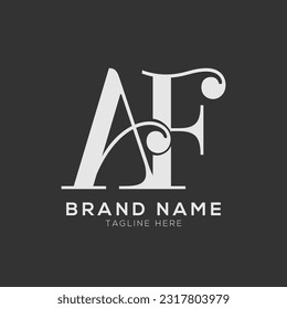 AF Letter combined logo design  monogram vector illustration