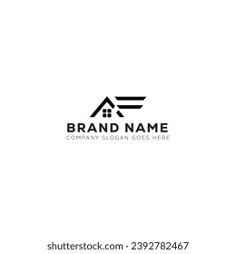 AF letter creative real estate vector logo design . AF creative initials letter logo concept.