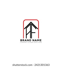 AF letter creative real estate vector logo design . AF creative initials letter logo concept.