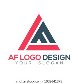 AF Letter Design Logo, AF Letter, Logo Design, Logo Type