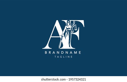 AF Letter Law Legal Logo Design