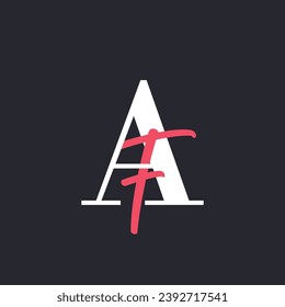 Concepto del logotipo de la carta AF. Plantilla de logotipo Mínimo Creativo de Monograma A y F. Logotipo Universal Premium