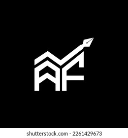 Diseño creativo del logotipo de la letra AF con gráfico vectorial, logotipo AF sencillo y moderno.