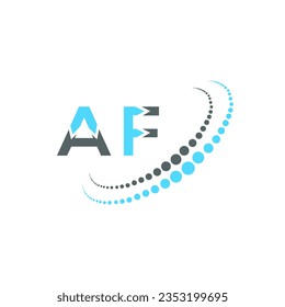AF letter logo creative design. AF unique design.
