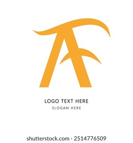 Logotipo de la letra AF Diseño Creativo. VECTOR de concepto único del logotipo del monograma del AF. AF creativo moderno plano abstracto iniciales letra logo.