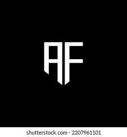 Af Letter Logo Design Black Background Stock Vector (Royalty Free ...