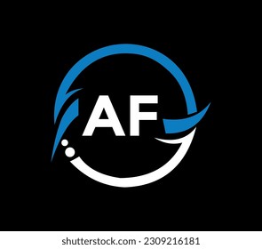 AF letter logo design with a circle shape. AF circle and cube shape logo design. AF monogram, business, real estate logo. AF Logo design with unique and simple design.