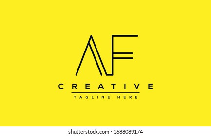 AF-Buchstaben Logo-Design. Vektorillustration-Illustration von Creative Modern A F Letters.