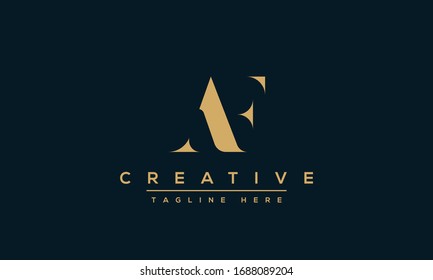 AF Letter Logo Design. Creative Modern A F Letters icon vector Illustration.