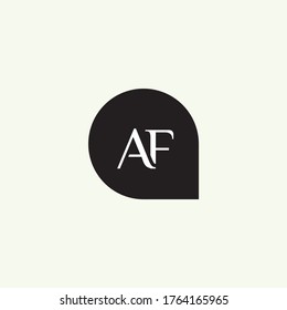 Diseño del logotipo de la carta AF. Icono Creativo Logo Vector de Letras Modernas.