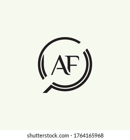 Diseño del logotipo de la carta AF. Icono Creativo Logo Vector de Letras Modernas.