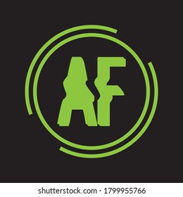 AF Letter Logo Design Creative Icon Modern Letters Vector Logo