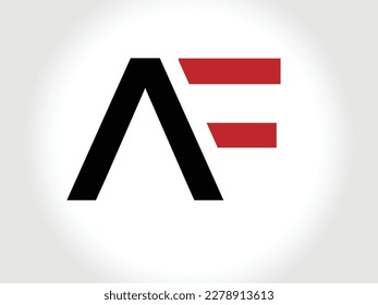 Diseño con logotipo de carta AF con tipografía moderna creativa y colores negros.