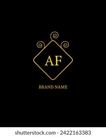 AF Letter Logo Design. Creative Initials Letter Concept. AF Icon Design