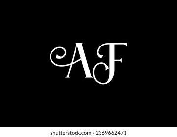 Diseño del logotipo de la letra AF y diseño del logotipo gráfico