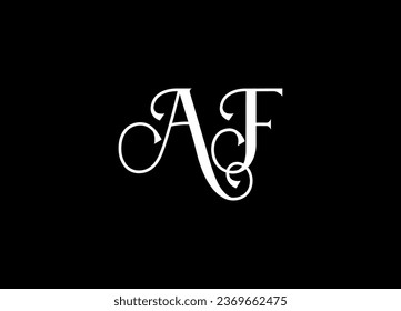 Diseño del logotipo de la letra AF y diseño del logotipo gráfico