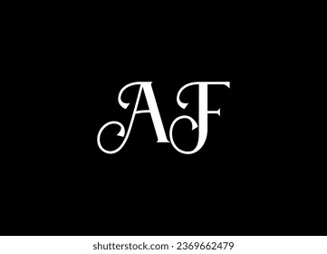 Diseño del logotipo de la letra AF y diseño del logotipo gráfico