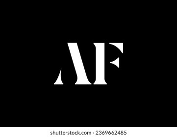 Diseño del logotipo de la letra AF y diseño del logotipo gráfico