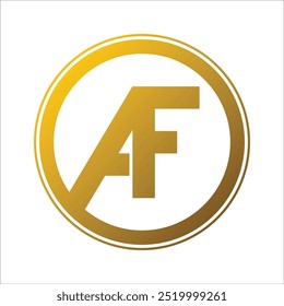 AF letter logo design logotype concept with sans serif font. initial letter logo in circle