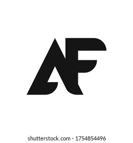 AF Letter Logo Design With Simple style