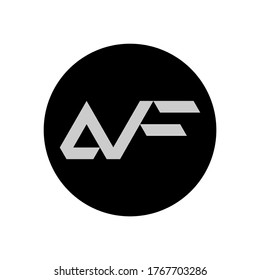 Diseño de logotipo de carta AF con estilo sencillo