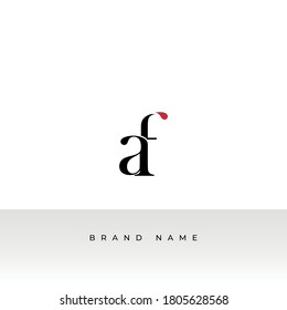 AF Letter Logo Design Template Vector