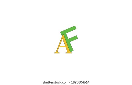 Vector de plantilla de diseño de logotipo de carta AF
