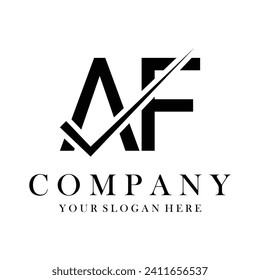 Vector de plantilla de diseño del logotipo de la carta AF. Concepto del logotipo de la carta original AF.
