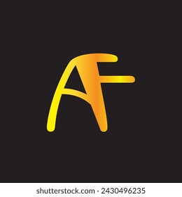 AF Letter Logo Design Template Vector