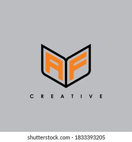 Plantilla de vector de diseño de logotipo de carta AF
