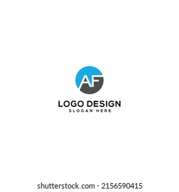 Ilustración vectorial del logotipo de la carta AF