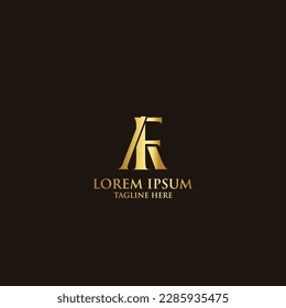 AF-Buchstaben Logo-Design. Logos für minimale moderne Alphabet-Schriftarten, abstraktes Logo des Letter AF, Logo des Buchstaben mit Farbverlauf-Technologie und Design der Visitenkarte Premium Vector Pro Vector