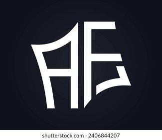 Diseño vectorial del logotipo de la letra AF.