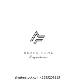 AF Letter Logo design Vector Art, Icons, and Graphics with epa file