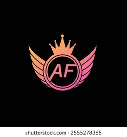 AF letter Logo with Shield, AF shield logo design template