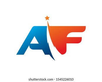AF Letter logo or symbol template design