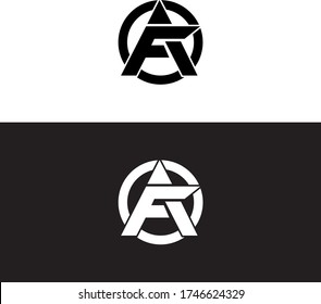 AF Letter Logo Template Design 