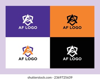 Diseño de plantilla de logotipo de carta AF