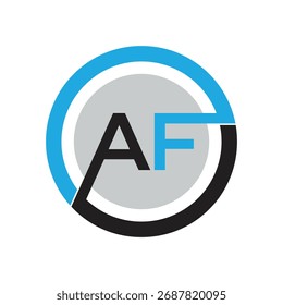 VECTOR de logotipo de letra AF. Emblema de monograma geométrico para finanzas, futuro, Tecnología de futuro o identidad de marca global.