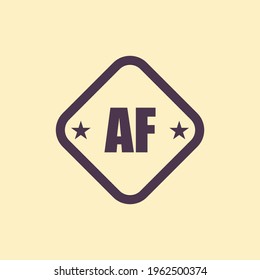 AF Letter Logo Vector Illustration. Logo Initial Design Concept.