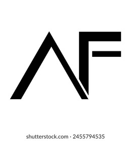 Diseño de Ilustración vectorial de logotipo de letra AF